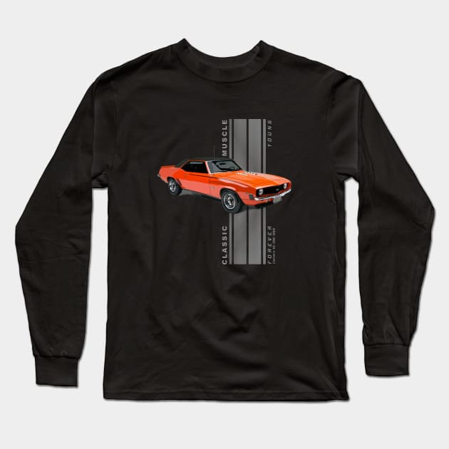 Camaro SS 396 Classic American Muscle Cars Vintage Long Sleeve T-Shirt by Jose Luiz Filho